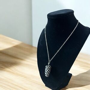 Pine Cone Necklace 18” Chain